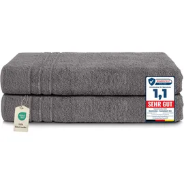 Komfortec Handtuchset 80 x 200 cm grau 2 St.