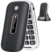 Klapphandy Seniorenhandy mit großen Tasten Handy , all carriers, für Senioren ohne vertrag mit großem 2,4-Zoll Farbdisplay Mobiltelefon T201