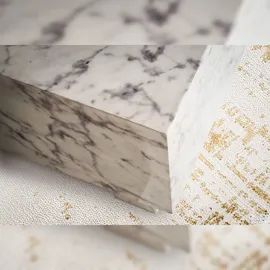 KADIMA DESIGN Couchtisch MONOBLOC 60x60x35 cm Hochglanz mit Marmor Optik, in Weiß | Gr.: onesize