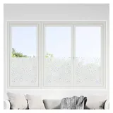 vidaXL Fensterfolie, Fensterfolie Blumen-Muster 60 x 500 cm PVC