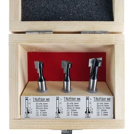 Stier T-Nutfräser-Set 3-teilig 8 mm