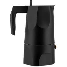 Alessi Ossidiana MT18/3 B - Design-Espresso-Kaffeemaschine, aus Aluminiumguss, 3 Tassen