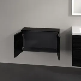 Villeroy & Boch Waschbeckenunterschrank 2 Türen 72,8 x 42,3 x 25,6 cm Schwarz