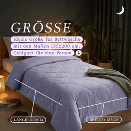 BestLivings Bettdecke Flieder, leichtes Steppbett, Mikrofaser, atmungsaktiv, ohne Bettbezug nutzbar Wärmeklasse 2, auch ideal für Reisen, Camping - Lila
