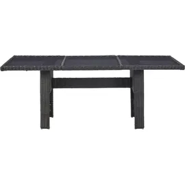 vidaXL Gartentisch 200 x 100 x 74 cm Schwarz