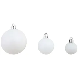 vidaXL 100-tlg. Weihnachtskugel-Set 3/4/6 cm Weiß/Grau