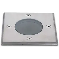 ISOLED Bodeneinbaustrahler Aluminium eckig IP67 exkl. Leuchtmittel silber