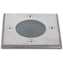 ISOLED Bodeneinbaustrahler Aluminium eckig IP67 exkl. Leuchtmittel silber