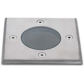 ISOLED Bodeneinbaustrahler Aluminium eckig IP67 exkl. Leuchtmittel silber