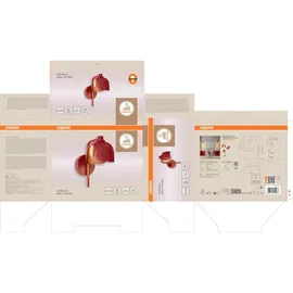 Osram Corolle Wall (G9) 21x24,5x13,5 cm Rot