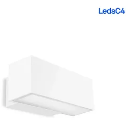 LEDS C4 LED Außenwandleuchte AFRODITA LED SINGLE EMISSION, IP66 IK04, 30cm, CASAMBI dimmbar, 23.3W, 3000K, Weiß LEDS-05-E020-14-CL