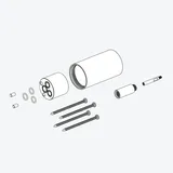 Herzbach Logic Plus Unterputz-Verlängerung 21.081500.1.40 30mm, nicht kürzbar, für Einhandmischer, black steel
