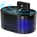 Ehomfory Katzenbrunnen Kabellos, Batteriebetriebener Trinkbrunnen für Katze mit Bewegungsmelder, 2.2L Katzentrinkbrunnen Leise Ohne Strom, Automatisch Wasserspender Katzen