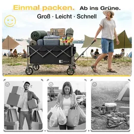 sunula Bollerwagen faltbar schwarz