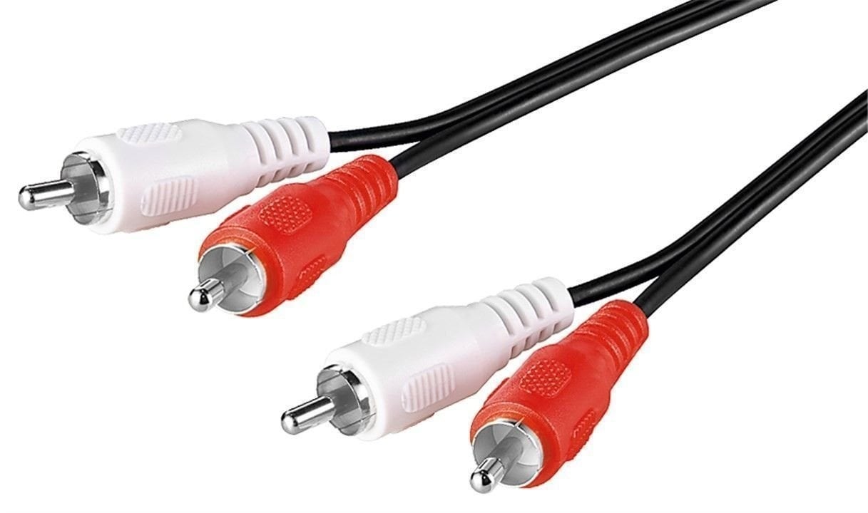 Goobay Goobay 50097 2x Cinch Stecker auf 2x Cinch Stecker Cinchkabel 0.5m, Audio-Adapter