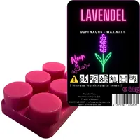 WonderWax Neon Duftriegel 6 x Duftwachs Kreise Wachsmelt Duftwachs Raumduft für Duftlampen Soja Wachs Melts Duftmelt Aroma Wellnes Kerzen Wärmer Wax Tarts Lavendel
