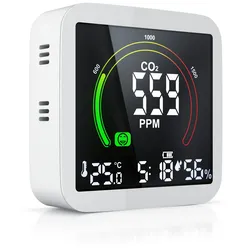 Brandson CO2 Messgerät für Raumluft, Luftqualitätssensor, Alarmfunktion, präzise CO2-Messung, für Innenräume
