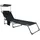 VCM Bindox Gartenliege 185 x 24 x 55 cm schwarz inkl. Sonnendach