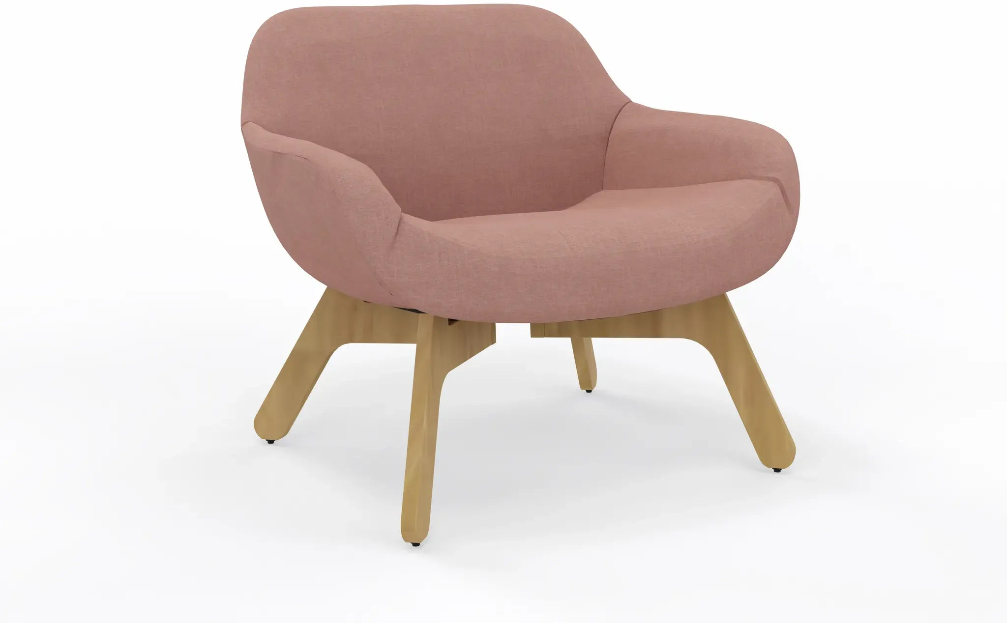 Viasit Calyx Loungesessel Vierfuß aus Holz frei konfigurierbar