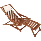 Sedex Liegesessel, Eukalyptusholz, Holz, 1-Sitzer, 60x78x145 cm, Gartenmöbel, Gartenliegen