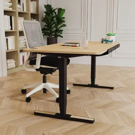 Yaasa Schreibtisch Desk Pro 160 x 80 cm Eiche hell/Schwarz