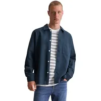 Marc O'Polo DENIM Langarmhemd relaxed, Leinenmischung blau M