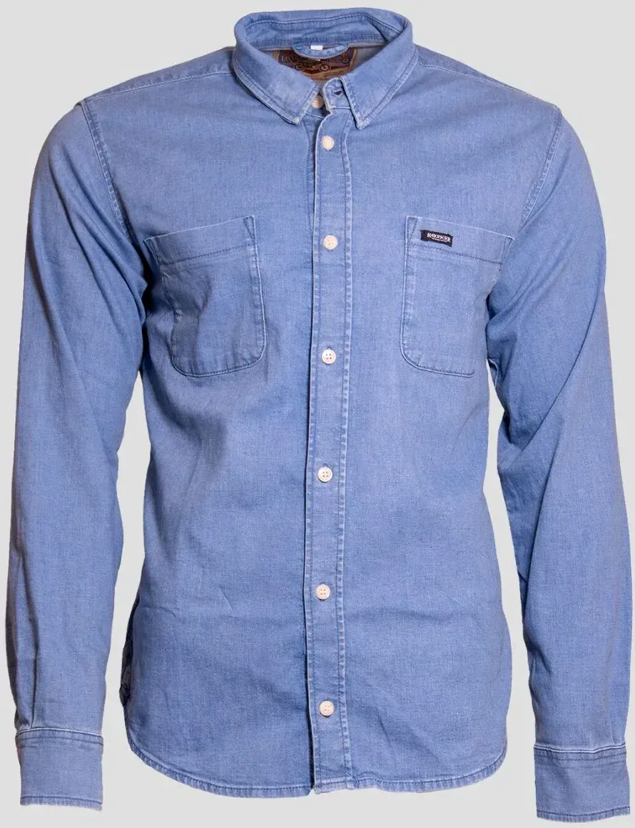 Rokker Nashville, chemise - Bleu - 3XL