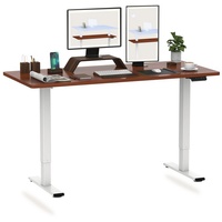FLEXISPOT Schreibtisch EB2-SET, Höhenverstellbarer Schreibtisch, Dual-Motor & 2-FACH-TELESKOP weiß 120 cm x 60 cm