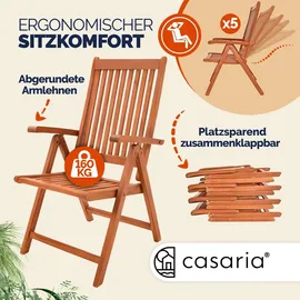 CASARIA Vanamo Gartenstuhl 55 x 70 x 106 cm Braun 4 St.