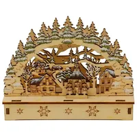 Hti-Living Lichterbogen LED Dorf im Tannenwald