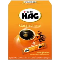 Café HAG Klassisch Mild löslicher entkoffeinierter Bohnenkaffee als Stick, Instant Kaffee, 8 x 25 Einzelportionen à 1,8 g, für 200 Getränke