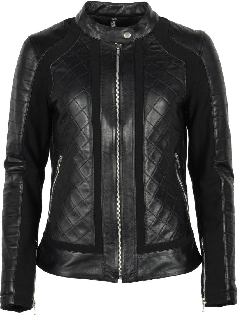 Helstons Kate Dames Motorcycle Leather Jacket, zwart, S Voorvrouw