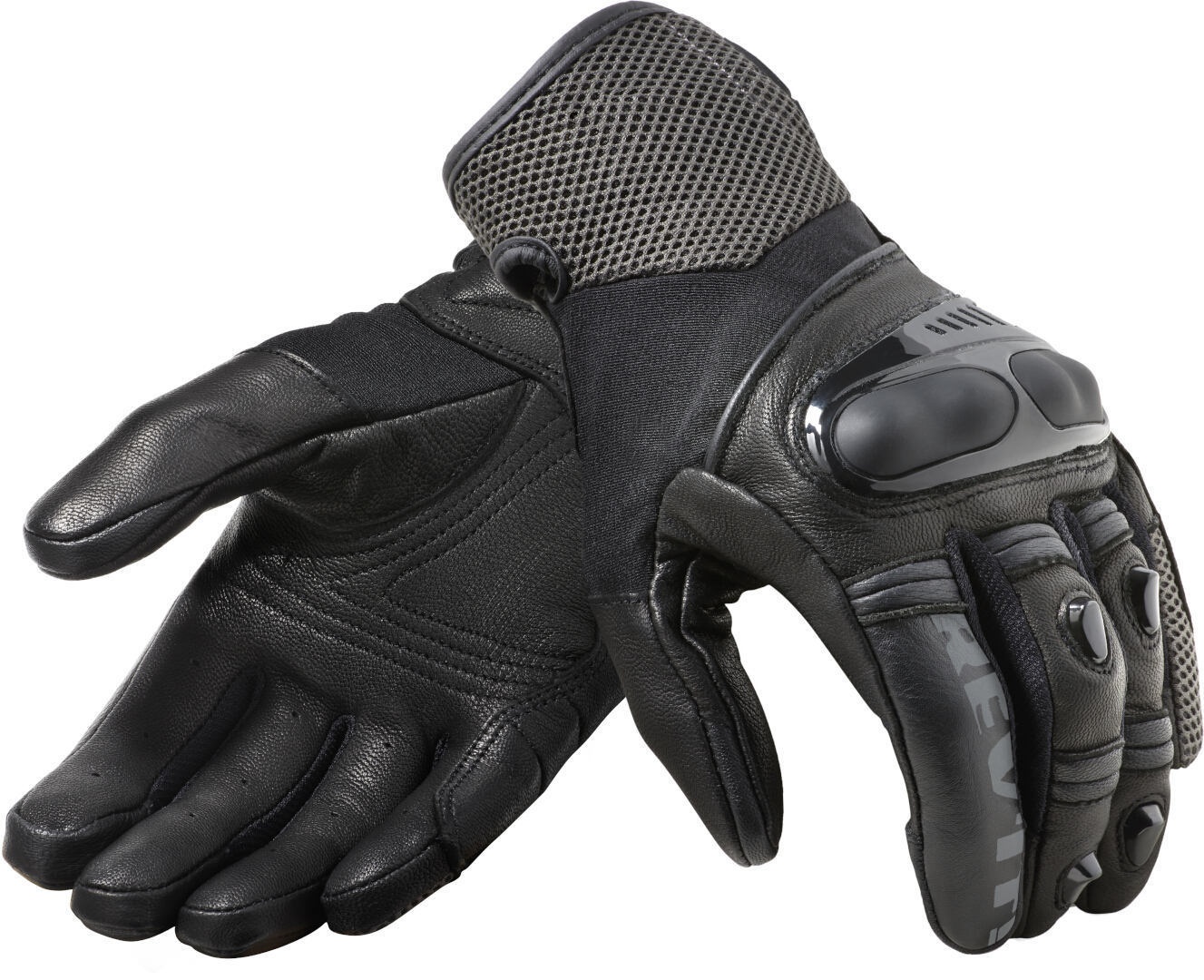 Revit Metric De Handschoenen van de motorfiets, zwart-grijs, 3XL