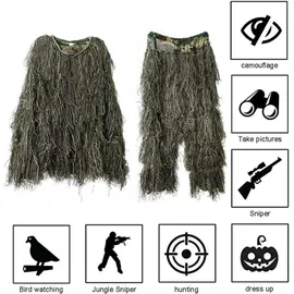 luxuskollektion Ghillie Camouflage Anzug Set Jagd Wald Wüste Tarnkleidung