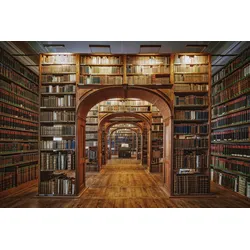 Fototapete PAPERMOON "PATRICK AUREDNIK, OBERE LAUSITZIANISCHE BIBLIOTHEK DER WISSENSCHAFTEN", bunt, B:4,00m L:2,60m, Vlies, Tapeten