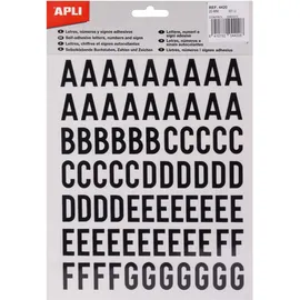APLI Haftbuchstaben Großbuchstaben 20 mm schwarz