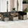vidaXL Garten-Lounge-Set 9-tlg. grau