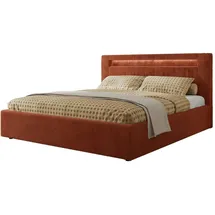 mks möbel Polsterbett mit Bettkasten - orange - Maße (cm): B: 148 H: 103