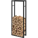 [en.casa] Kaminholzregal Brennholzregal Feuerholzregal Kaminholzhalter 60x150x25cm