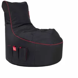 Gaming Sitzsack Classic - Fabric Crimson Thunder (Schwarz/Rot)