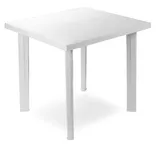 Mojawo Gartentisch Terrassentisch Outdoor Tisch Weiß L80xB75xH72cm