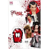 Vampir Zähne - Fasching, Blutsauger, Halloween, Karneval - Widmann 4097D,