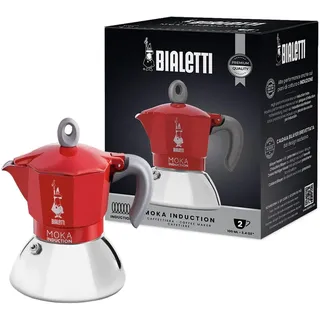 Bialetti Moka Induction 2 Tassen rot/silber