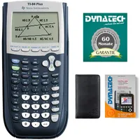 DynaTech TI-84 Plus Grafikrechner mit Arbeitsbuch, CalcCase Schutztasche und Garantieverlängerung auf 60 M