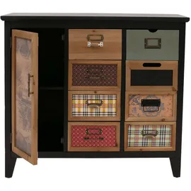 Mendler HWC-O63 Apothekerkommode 80x91x40 schwarz