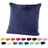 Heimtexland ® Flanell Kuschel Kissen Super Soft Dekokissen Plüsch