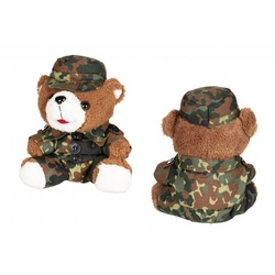 MFH Kuscheltier »Teddybär, 28 cm, mit Anzug und Mütze, flecktarn« braun