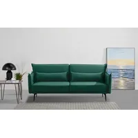 INOSIGN Schlafsofa TULARE, 204 cm, klappbarer 3-Sitzer mit verstellbarer Rückenlehne, Schlaffunktion grün