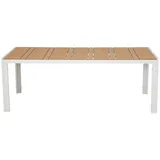 VCM Gartentisch 205 x 90 x 75 cm Teak-Dekor