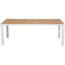 VCM Gartentisch 205 x 90 x 75 cm Teak-Dekor